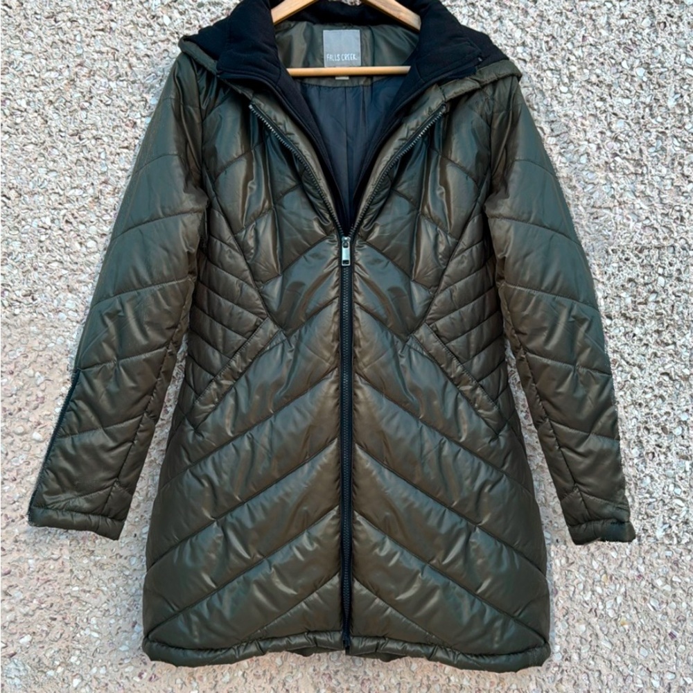 Falls Creek Double Layer Puffer Jacket in Olive